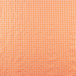 Algodón Seersucker Cuadro Medio Naranja Fluor - Ribes y Casals