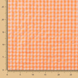 Algodón Seersucker Cuadro Medio Naranja Fluor - Ribes y Casals