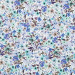 Algodón Spandex Floral Azul - Ribes y Casals