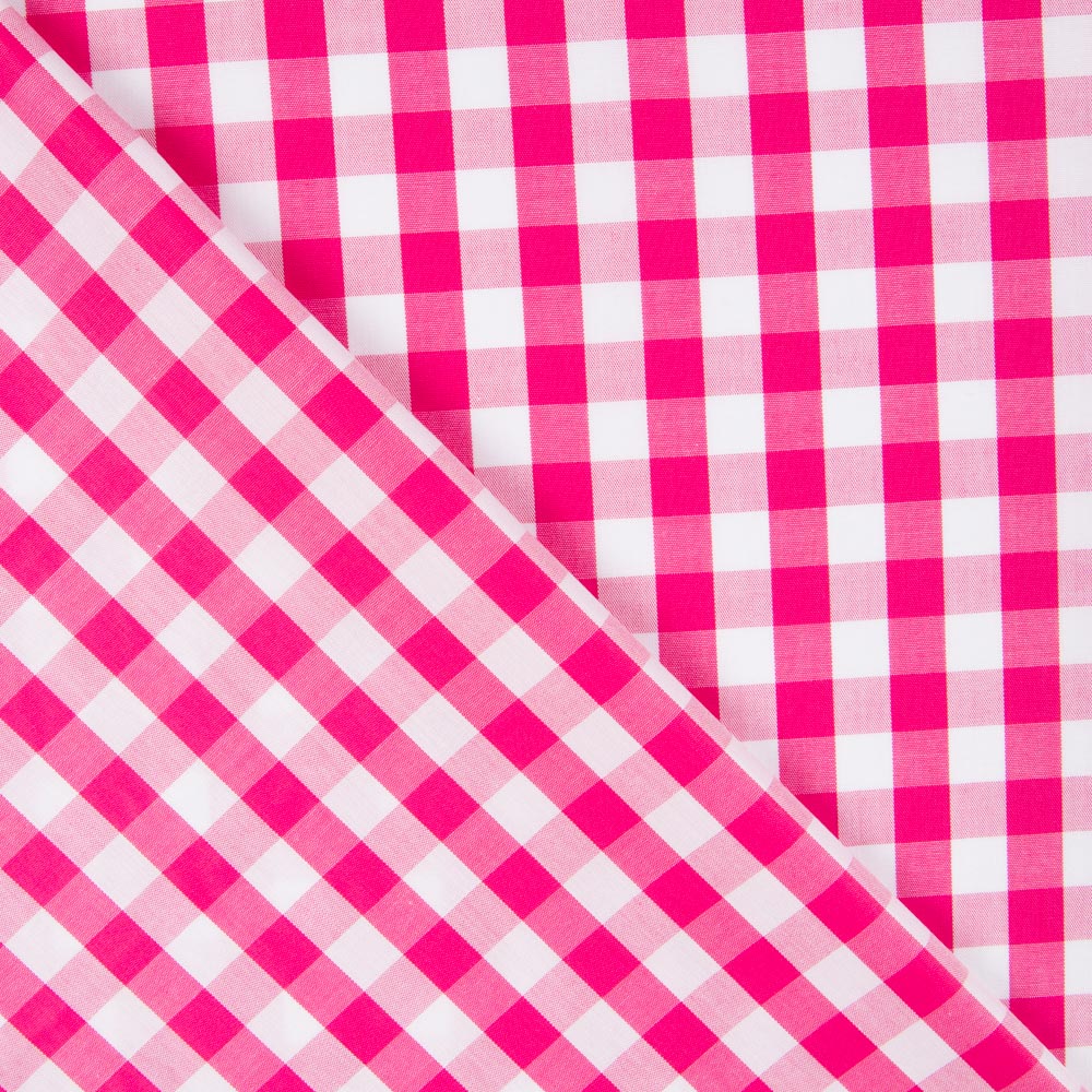 Algodón Vichy Maxi Fucsia - Ribes y Casals