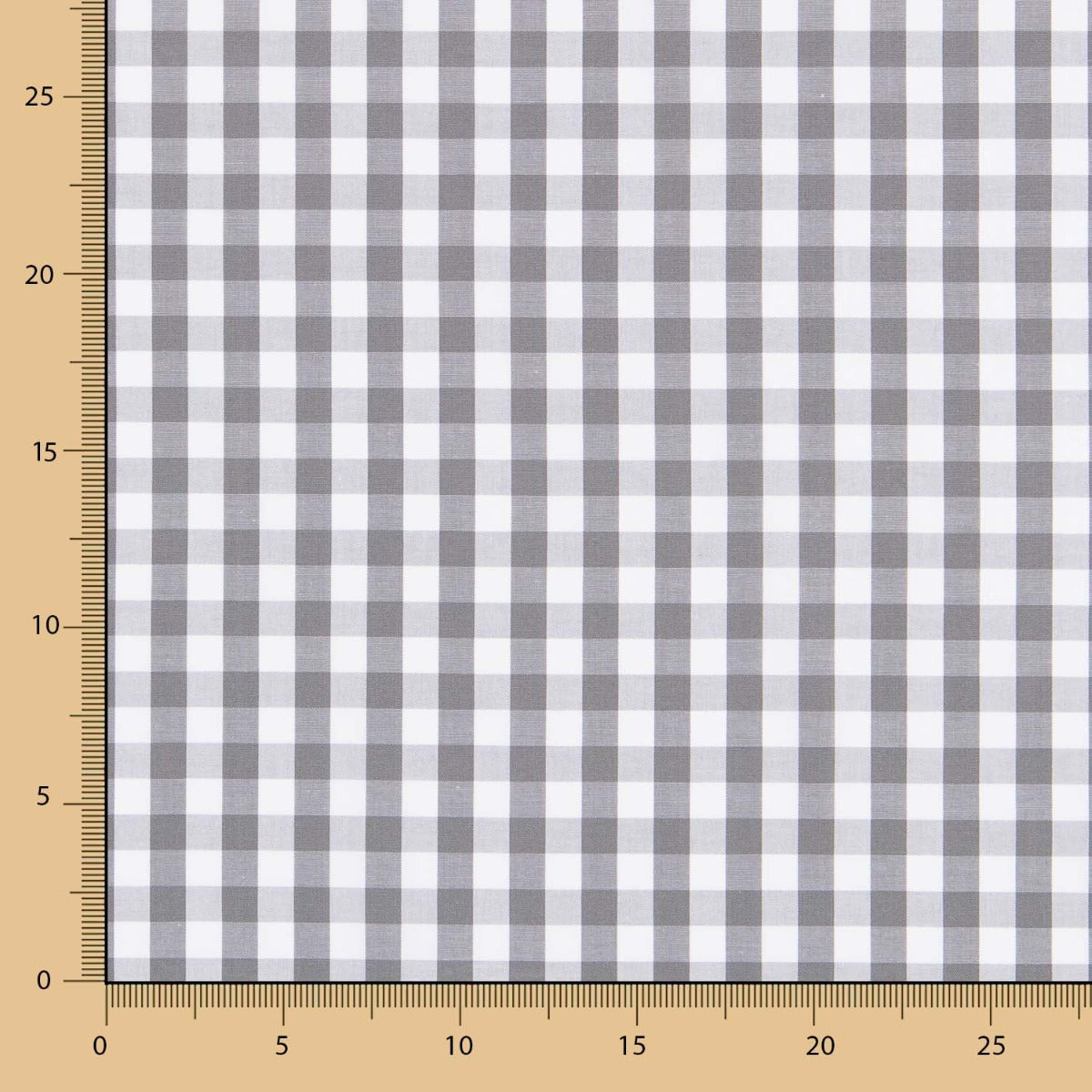 Algodón Vichy Maxi Gris - Ribes y Casals