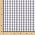 Retal Algodón Vichy Maxi Gris 50x140 cm - Ribes y Casals