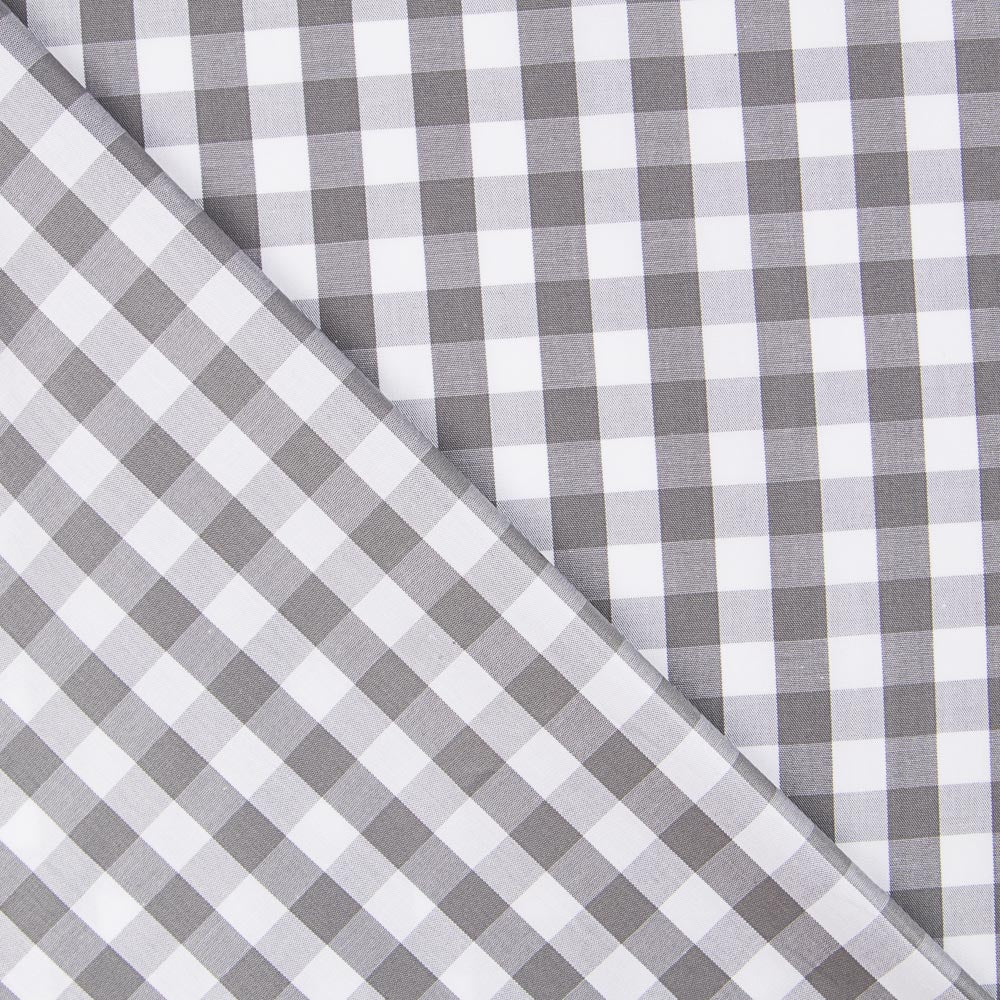 Retal Algodón Vichy Maxi Gris 50x140 cm - Ribes y Casals