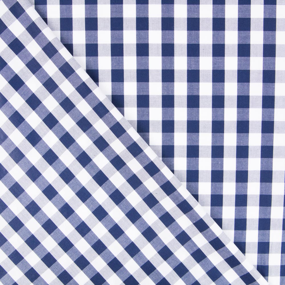 Algodón Vichy Maxi Marino - Ribes y Casals