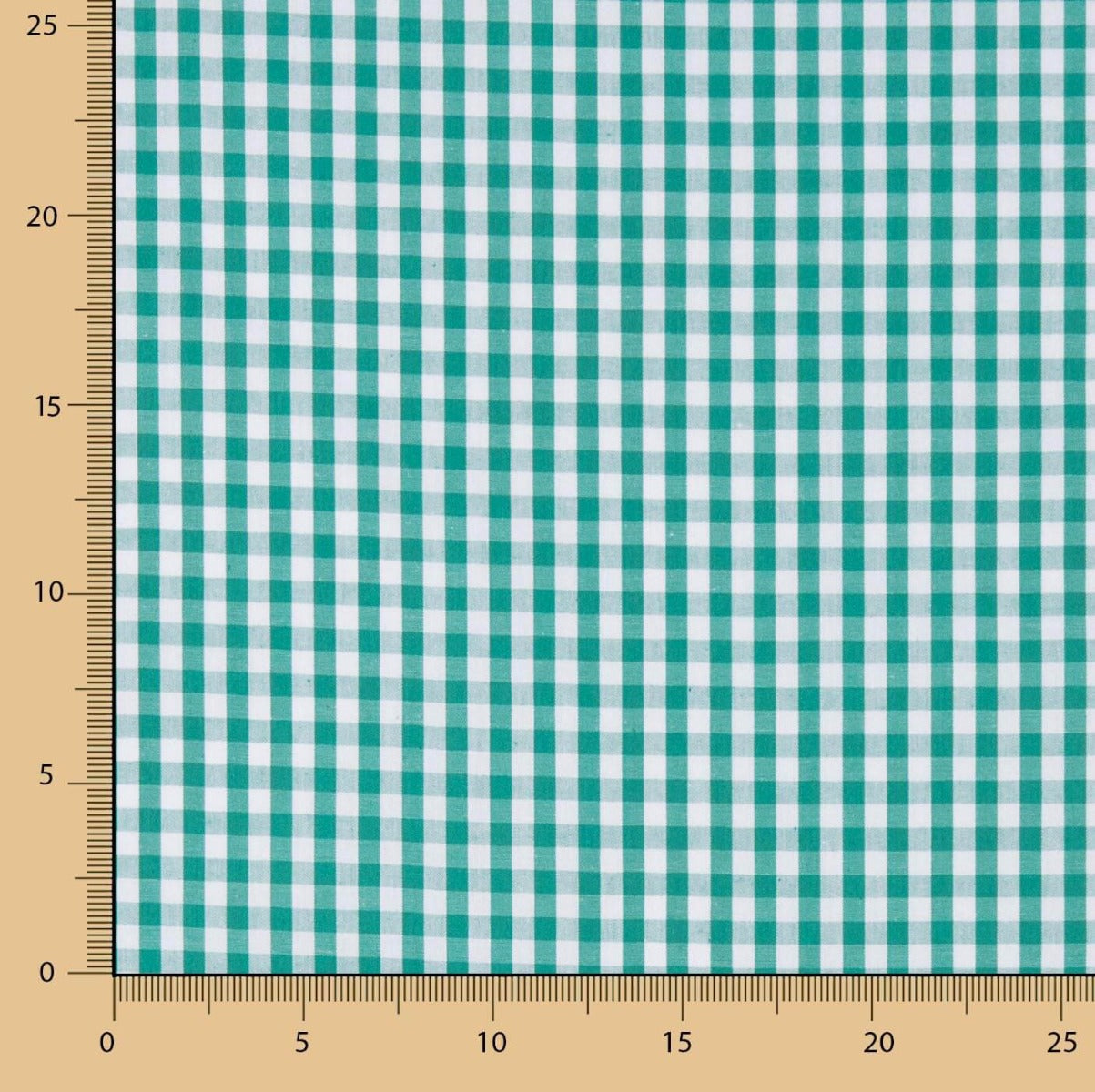 Algodón Vichy Medio Verde - Ribes y Casals