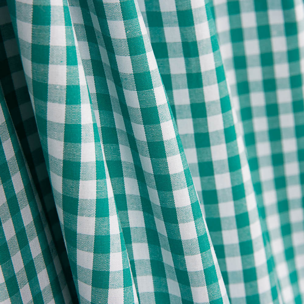 Algodón Vichy Medio Verde - Ribes y Casals