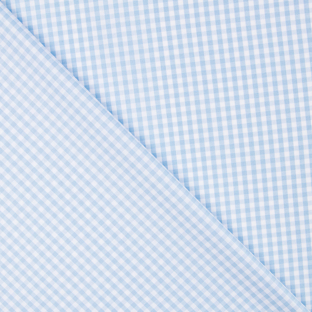 Algodón Vichy Mini Celeste - Ribes y Casals