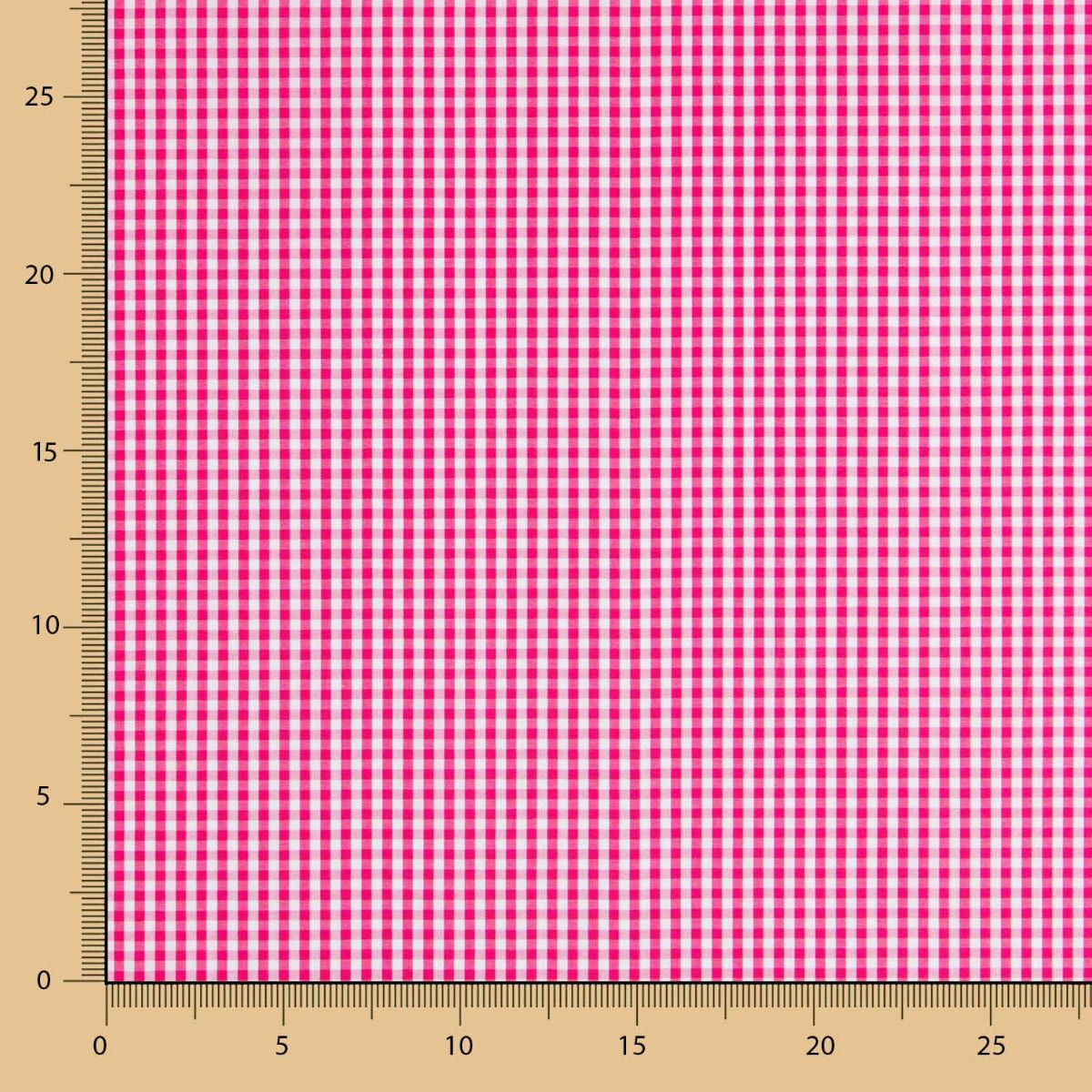 Algodón Vichy Mini Fucsia - Ribes y Casals