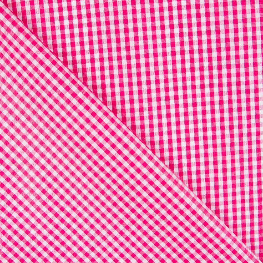 Algodón Vichy Mini Fucsia - Ribes y Casals