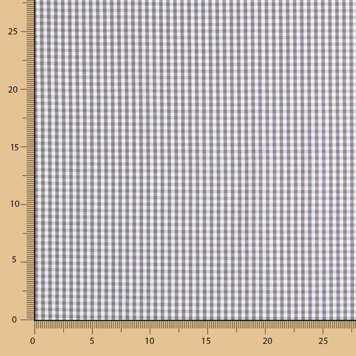 Algodón Vichy Mini Gris - Ribes y Casals