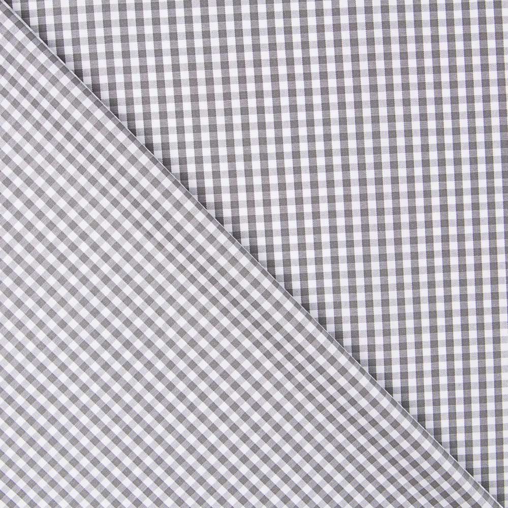 Algodón Vichy Mini Gris - Ribes y Casals