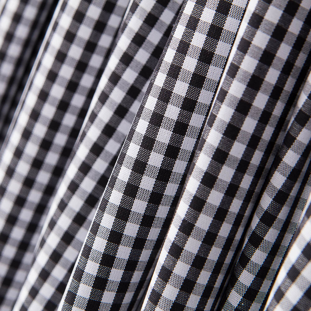 Algodón Vichy Mini Negro - Ribes y Casals