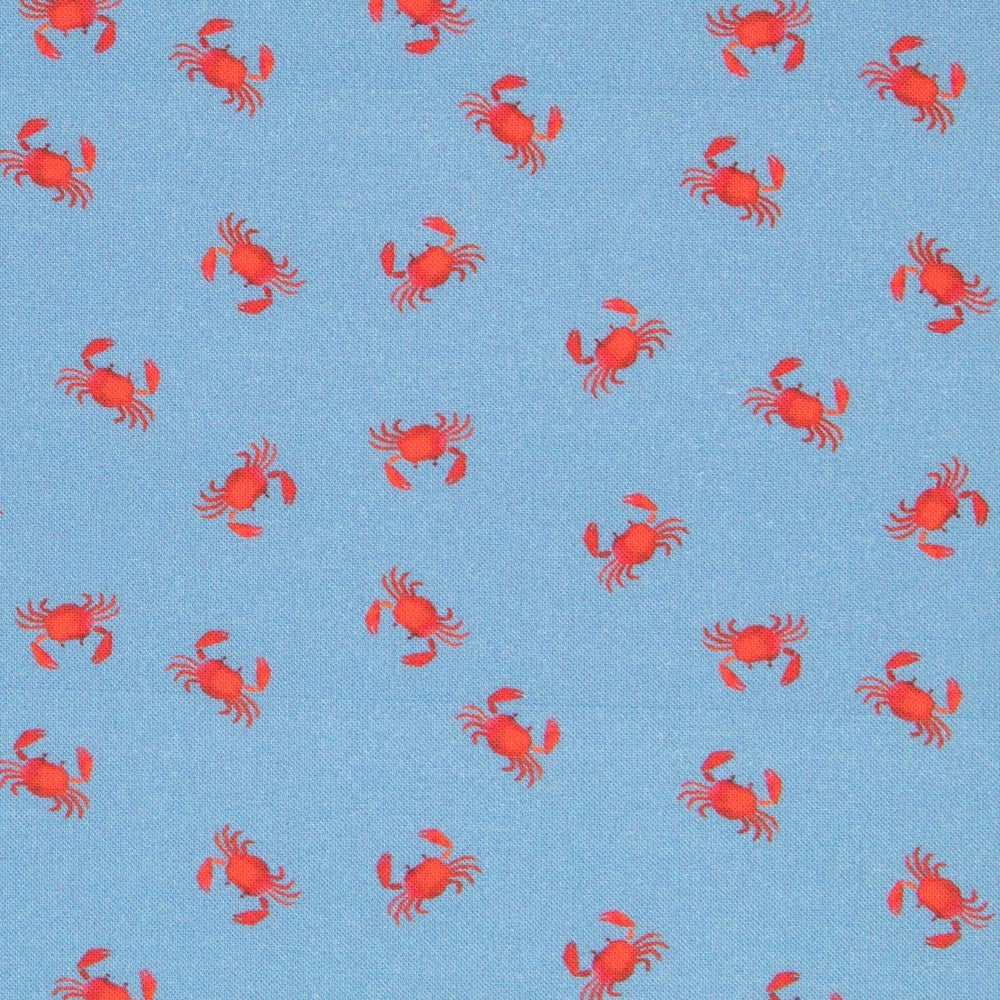 Algodón Antibacteriano Cangrejo Azul Denim - Ribes y Casals