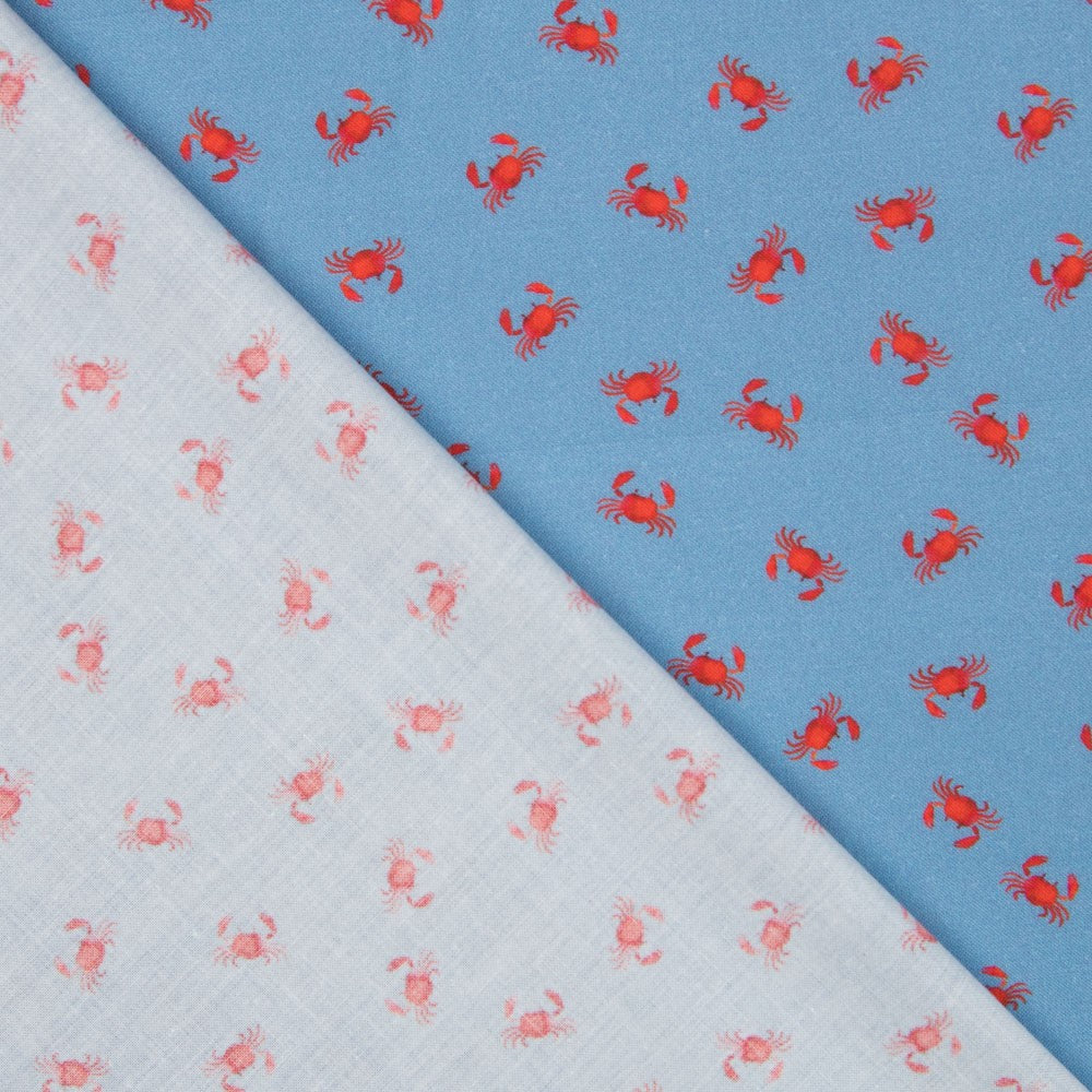Algodón Antibacteriano Cangrejo Azul Denim - Ribes y Casals