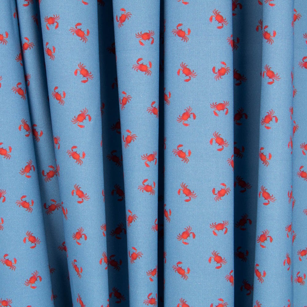 Algodón Antibacteriano Cangrejo Azul Denim - Ribes y Casals