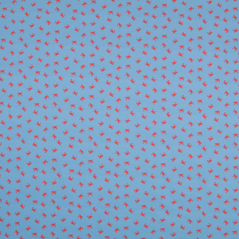 Algodón Antibacteriano Cangrejo Azul Denim - Ribes y Casals