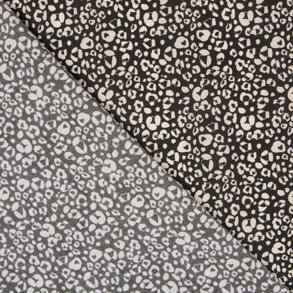 Algodón Antibacteriano Moteado Negro - Ribes y Casals