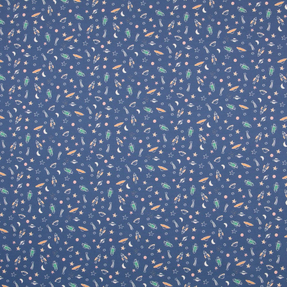 Algodón Antibacteriano Space Azul - Ribes y Casals