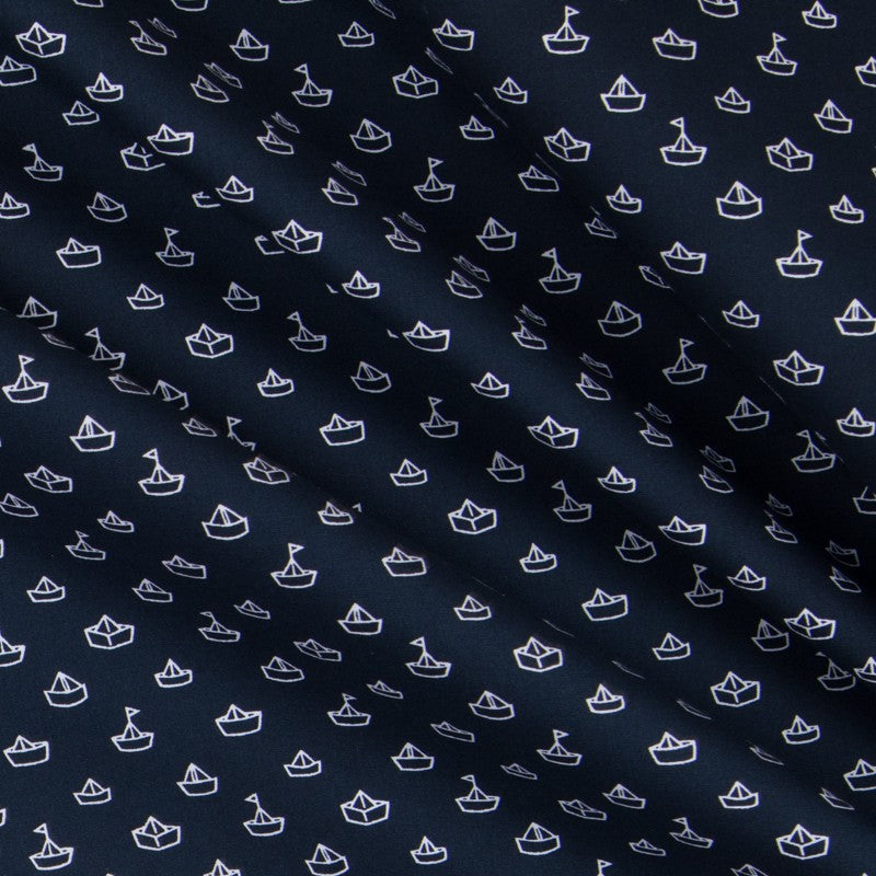Algodón Barquitos Azul Marino - Ribes y Casals