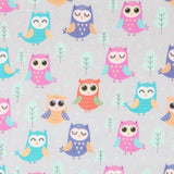 Algodón Búhos Gris - Ribes y Casals