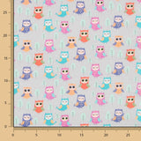 Algodón Búhos Gris - Ribes y Casals