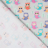 Algodón Búhos Gris - Ribes y Casals