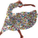 Algodón Estampado Flor Cretona Blanco - Ribes y Casals