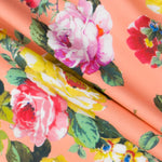 Algodón Estampado Flor Flamenca Salmón - Ribes y Casals