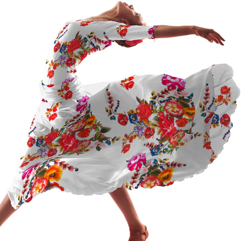 Algodón Estampado Mantilla Blanco - Ribes y Casals