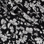 Algodón Lycra Floral Negra - Ribes y Casals