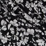 Algodón Lycra Floral Negra - Ribes y Casals