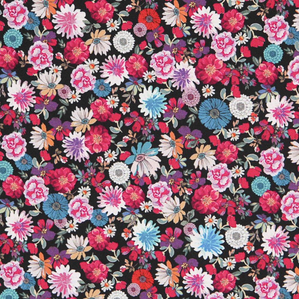 Algodón Moda Floral Fucsia - Ribes y Casals