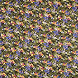 Algodón Moda Hibíscus Negra - Ribes y Casals