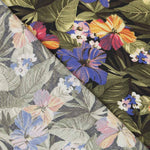 Algodón Moda Hibíscus Negra - Ribes y Casals