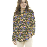 Algodón Moda Hibíscus Negra - Ribes y Casals