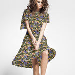 Algodón Moda Hibíscus Negra - Ribes y Casals