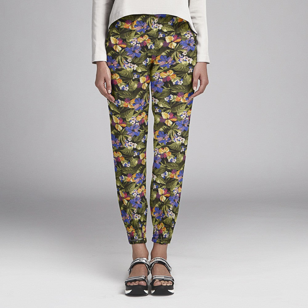 Algodón Moda Hibíscus Negra - Ribes y Casals