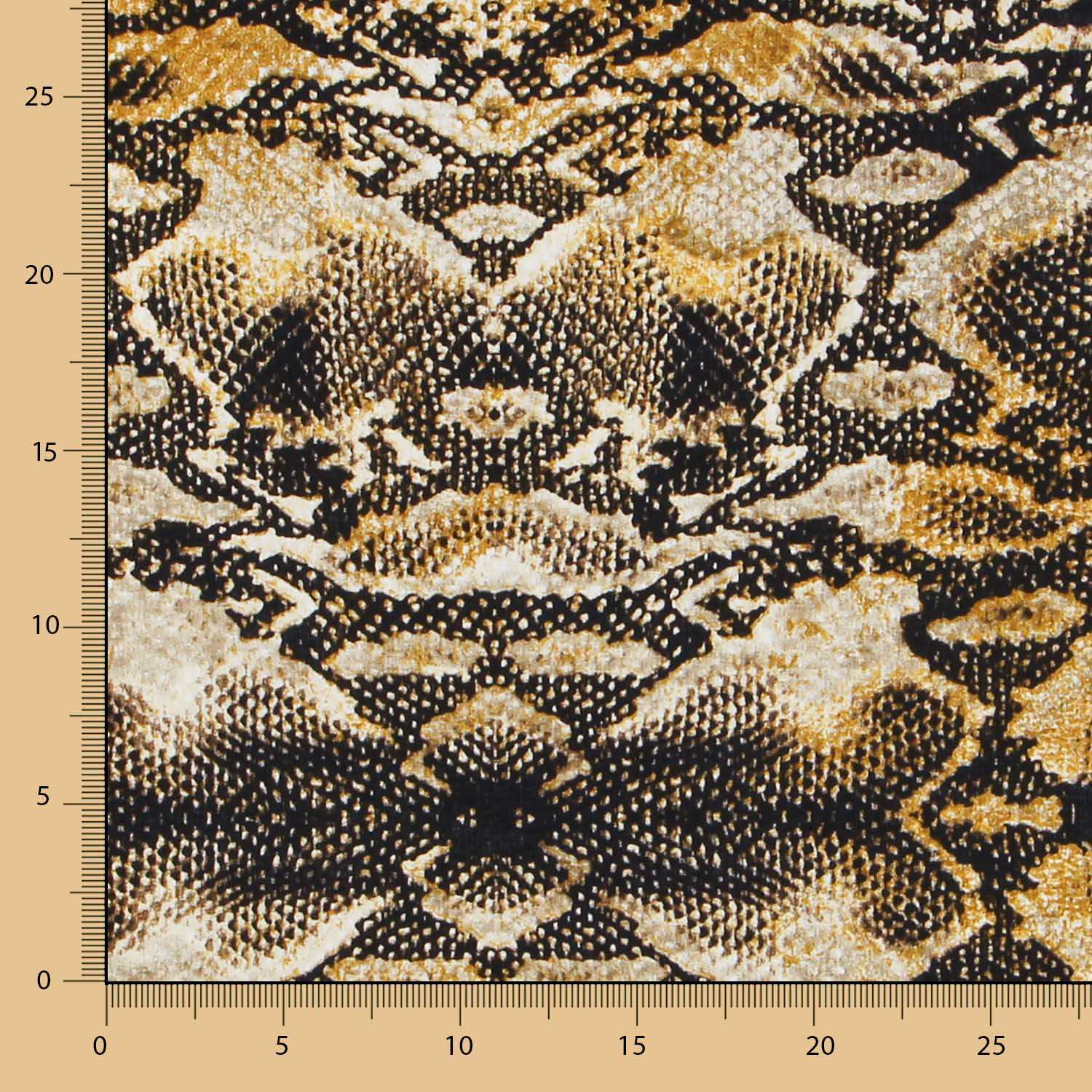 Algodón Spandex Reptil Ocre - Ribes y Casals