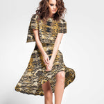 Algodón Spandex Reptil Ocre - Ribes y Casals