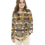 Algodón Spandex Reptil Ocre - Ribes y Casals