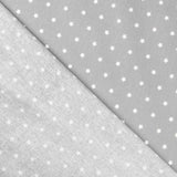 Algodón Stars Blanca Gris 1cm - Ribes y Casals