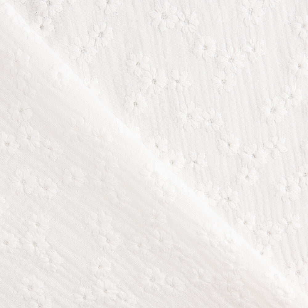 Doble Gasa Bordada Flor Natural - Ribes y Casals