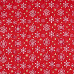 Algodón Navidad Dorado Estrellas Rojo - Ribes y Casals