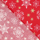 Algodón Navidad Dorado Estrellas Rojo - Ribes y Casals