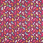 Algodón Popelín Piñas Granate - Ribes y Casals