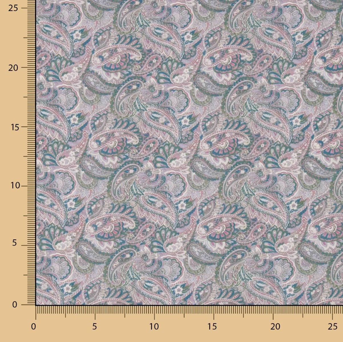 Voile Algodón Supima Cachemire Malva - Ribes y Casals