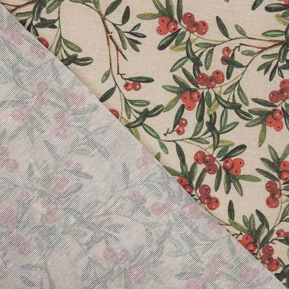 Mantel Resinado Antimanchas Navidad Guirnaldas Rojo - Ribes y Casals