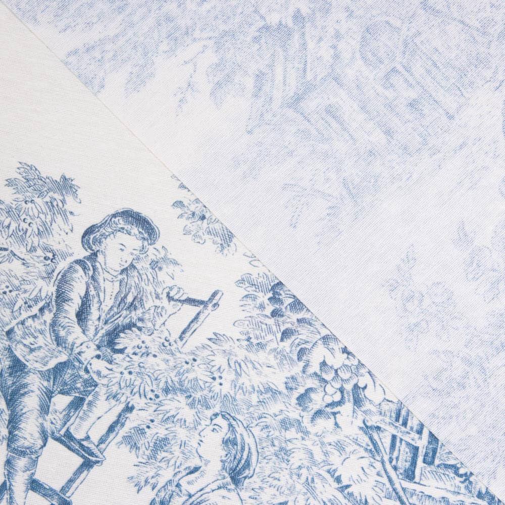 Mantel Resinado Antimanchas Toile de Jouy Azul - Ribes y Casals