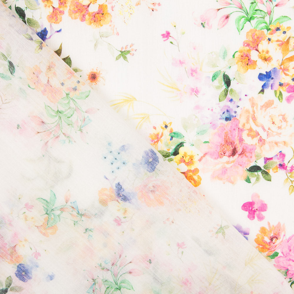 Bambula Algodón Jardín Blanco - Ribes y Casals