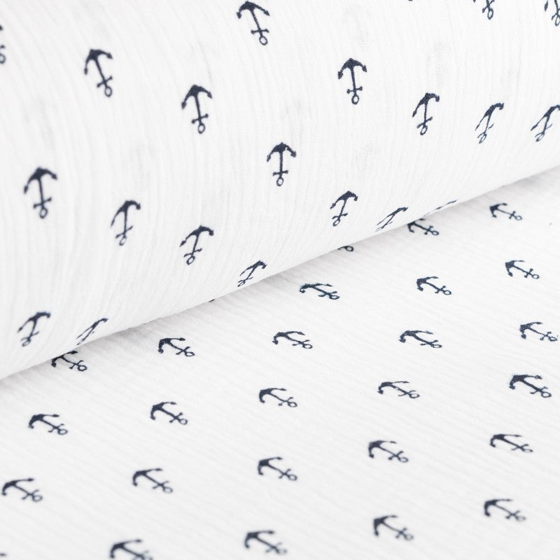 Bambula Algodón Anclas Blanca - Ribes y Casals